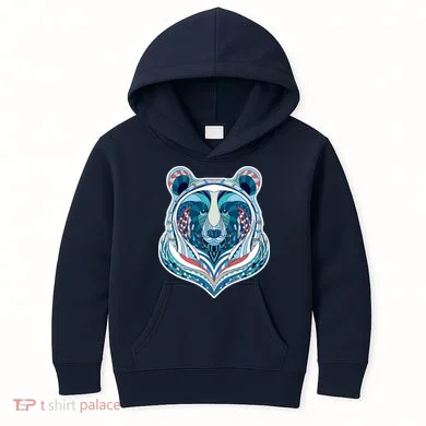 Tribal bear Kids Hoodie