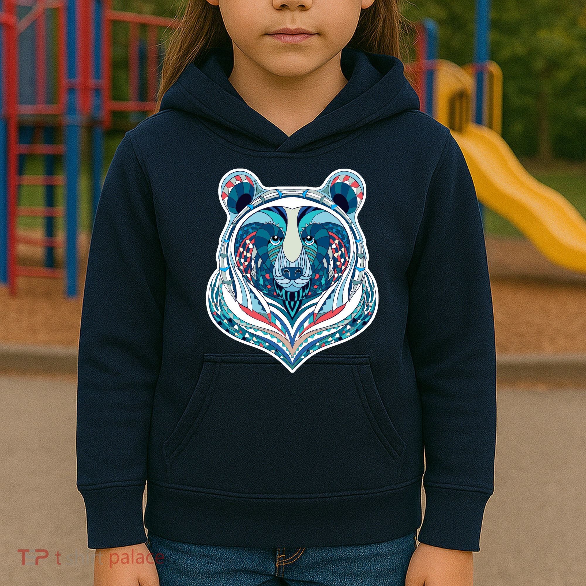 Tribal bear  Kids Hoodie