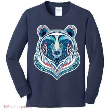 Tribal bear  Kids Long Sleeve Shirt