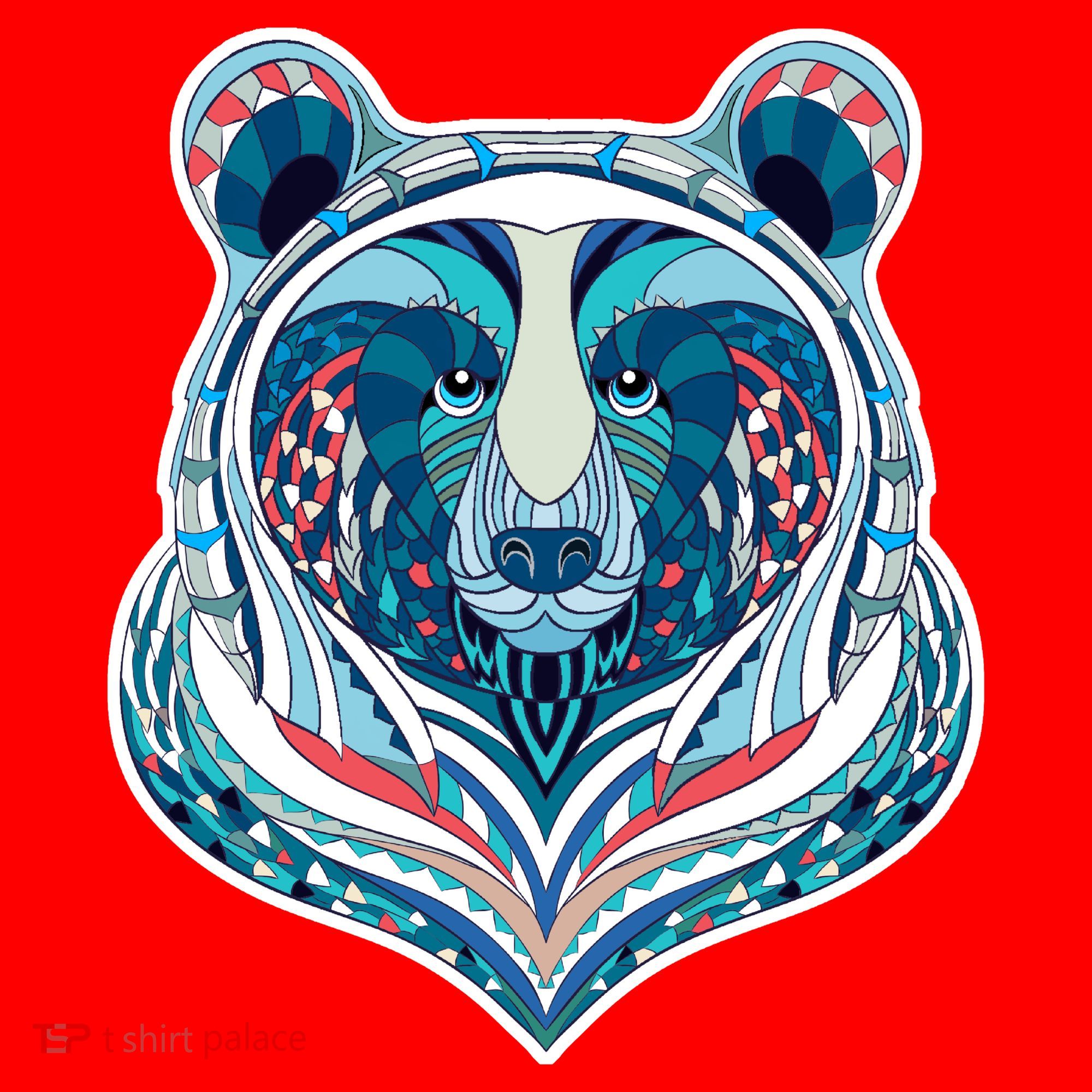 Tribal bear  Santa Hat
