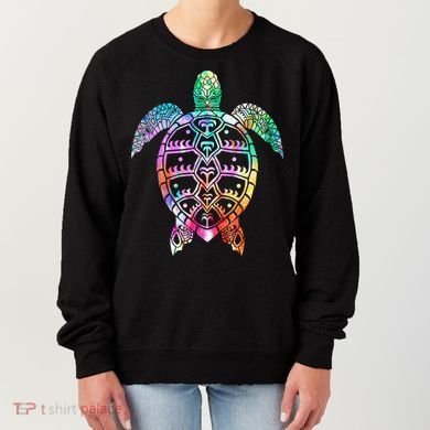 Tribal Colorful Turtle Women's Sweatshirt