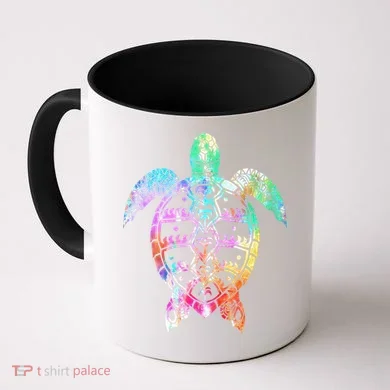 Tribal Colorful Turtle Coffee Mug