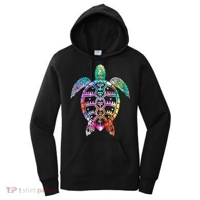 Tribal Colorful Turtle Women's Hoodie