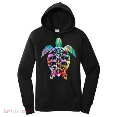 Tribal Colorful Turtle Women's Hoodie