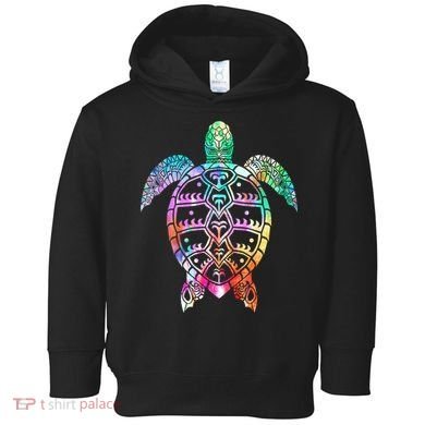 Tribal Colorful Turtle Toddler Hoodie
