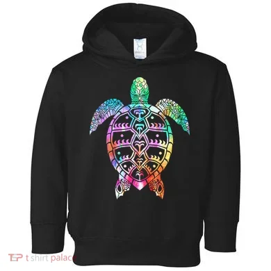 Tribal Colorful Turtle Toddler Hoodie