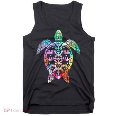 Tribal Colorful Turtle Tank Top