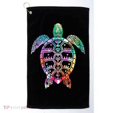 Tribal Colorful Turtle Golf Towel