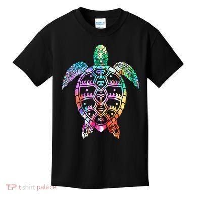 Tribal Colorful Turtle Kids T-Shirt