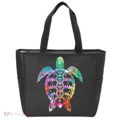 Tribal Colorful Turtle Tote Bag