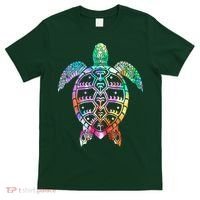 Tribal Colorful Turtle T-Shirt thumb 0