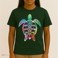 Tribal Colorful Turtle T-Shirt thumb 4