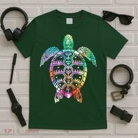 Tribal Colorful Turtle T-Shirt thumb 5