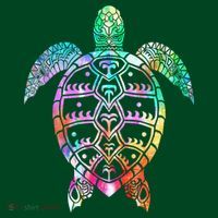 Tribal Colorful Turtle T-Shirt thumb 7