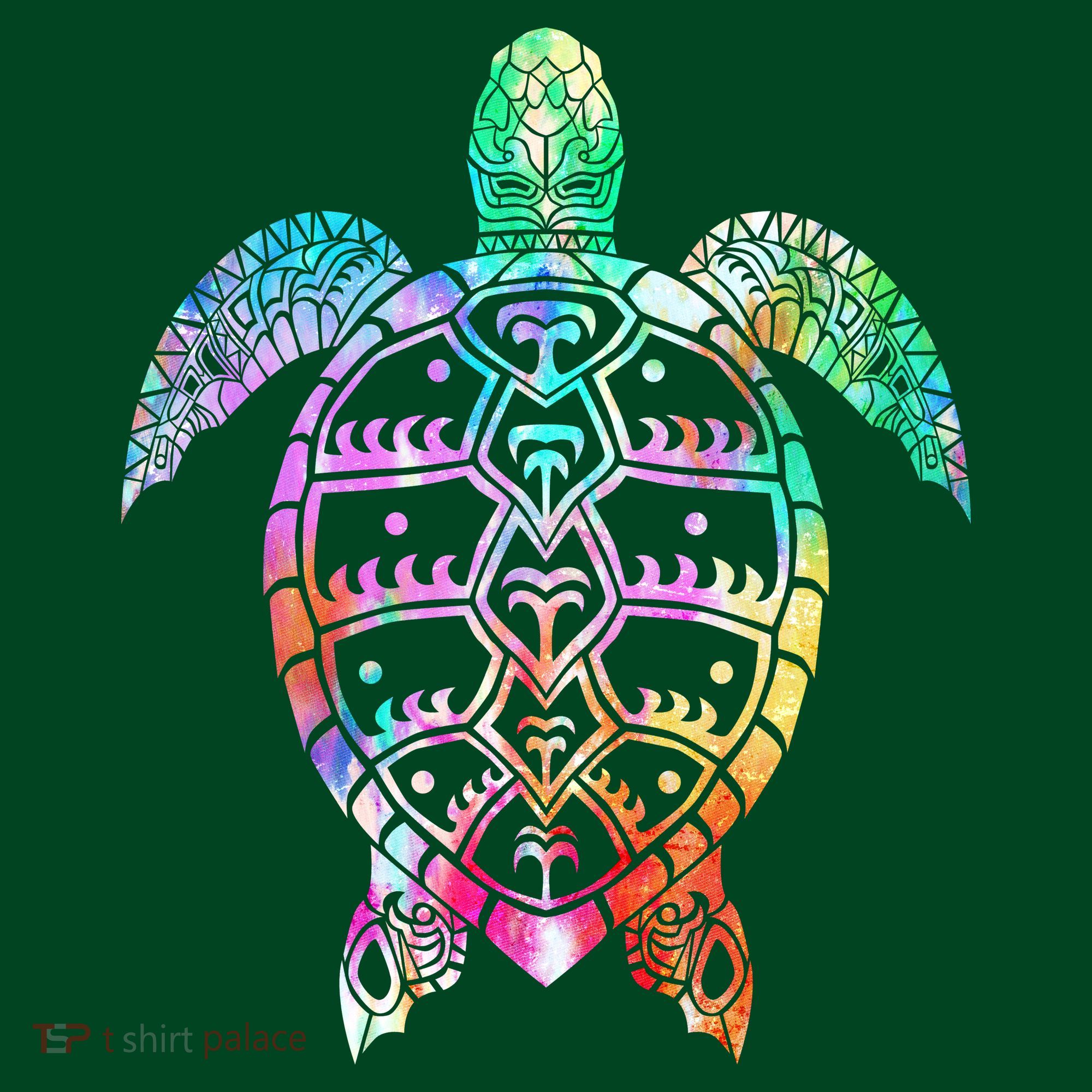 Tribal Colorful Turtle T-Shirt