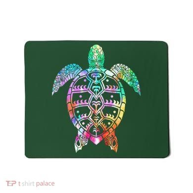 Tribal Colorful Turtle Mousepad