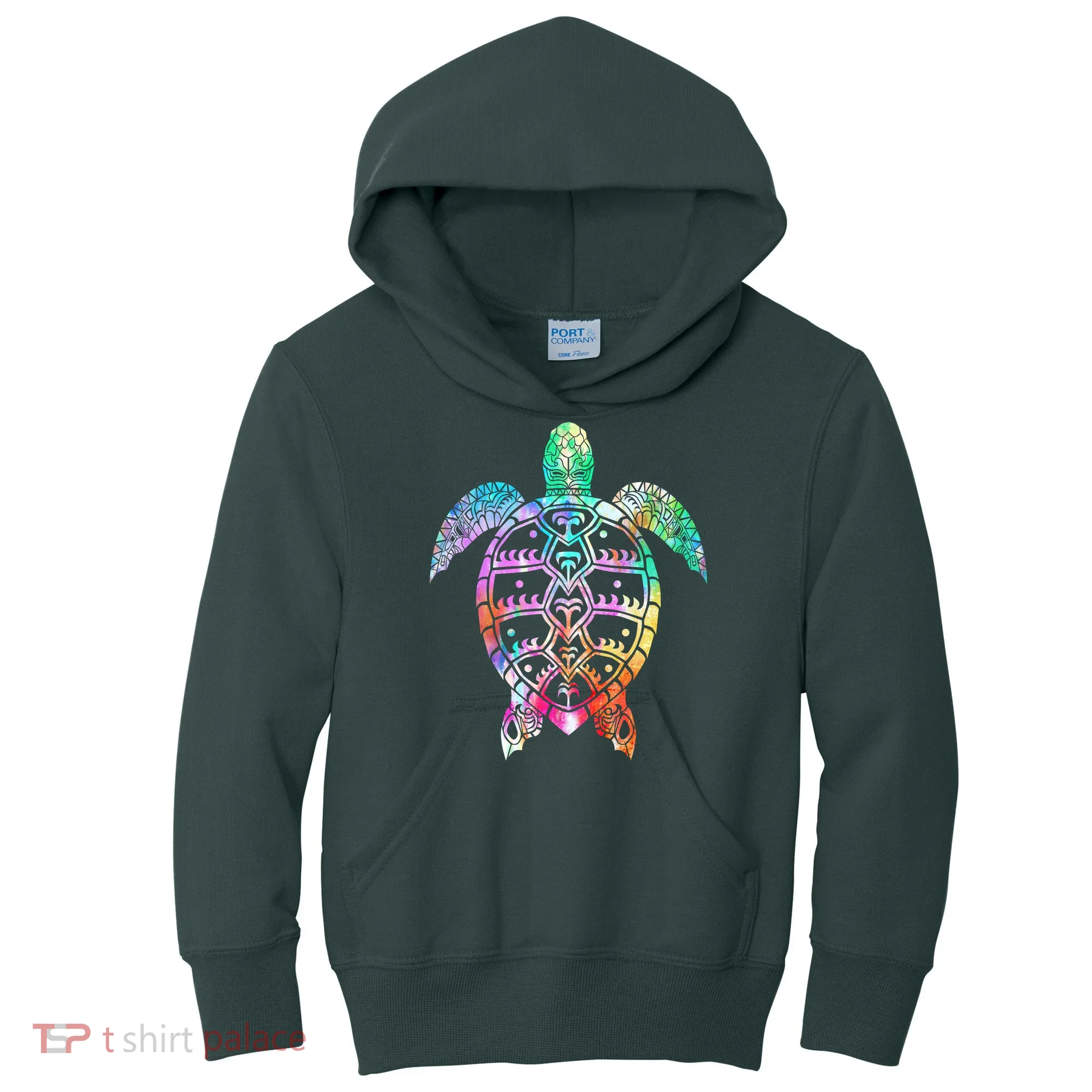 Tribal Colorful Turtle Kids Hoodie