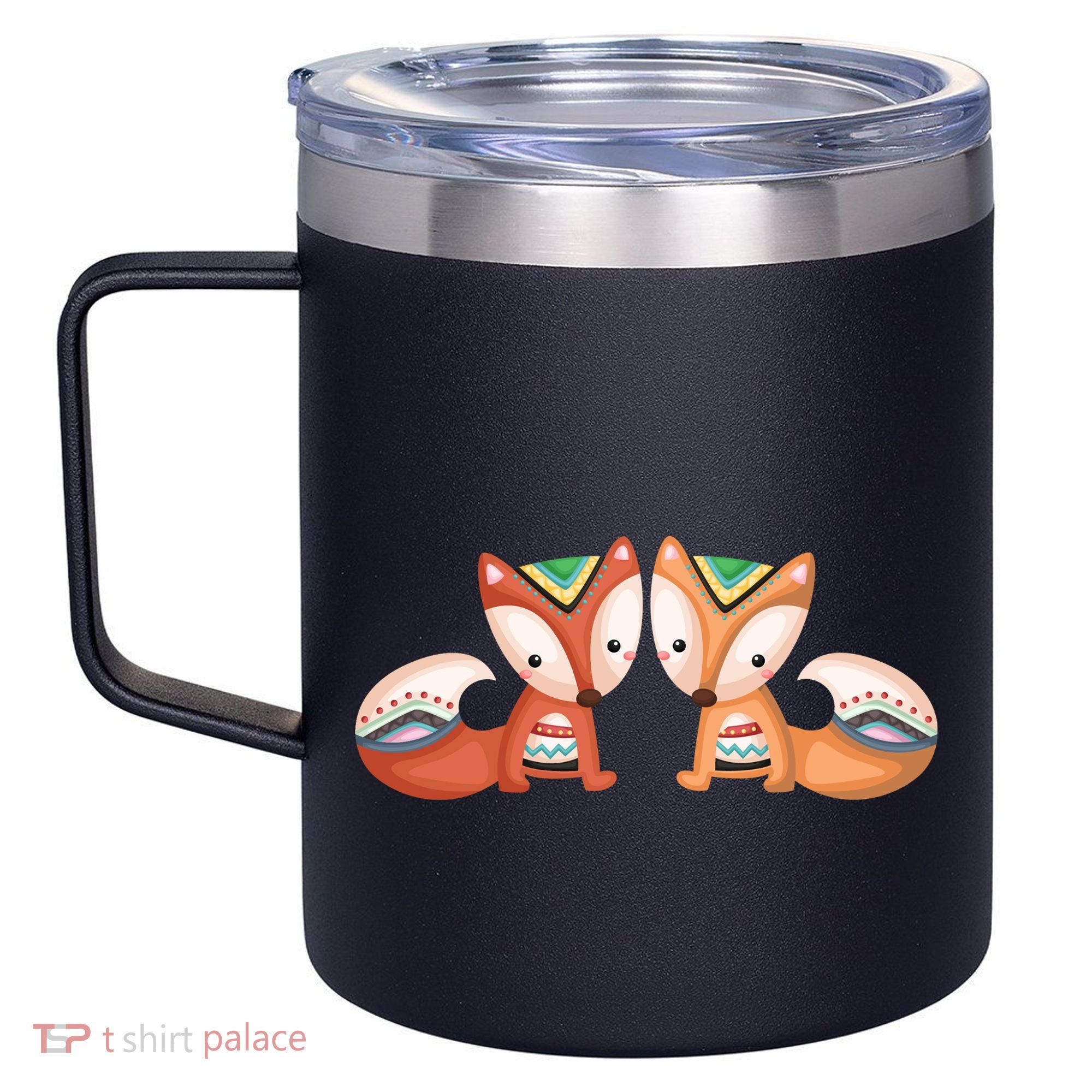 Tribal Foxes 12oz Stainless Steel Coffee Mug