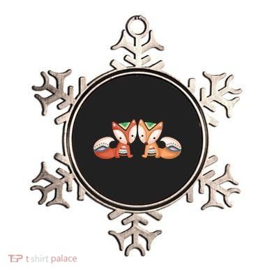 Tribal Foxes Ornament