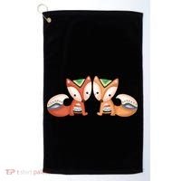 Tribal Foxes Golf Towel thumb 0