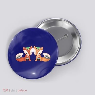 Tribal Foxes Button