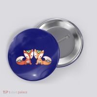 Tribal Foxes Button thumb 0