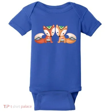 Tribal Foxes Baby Bodysuit