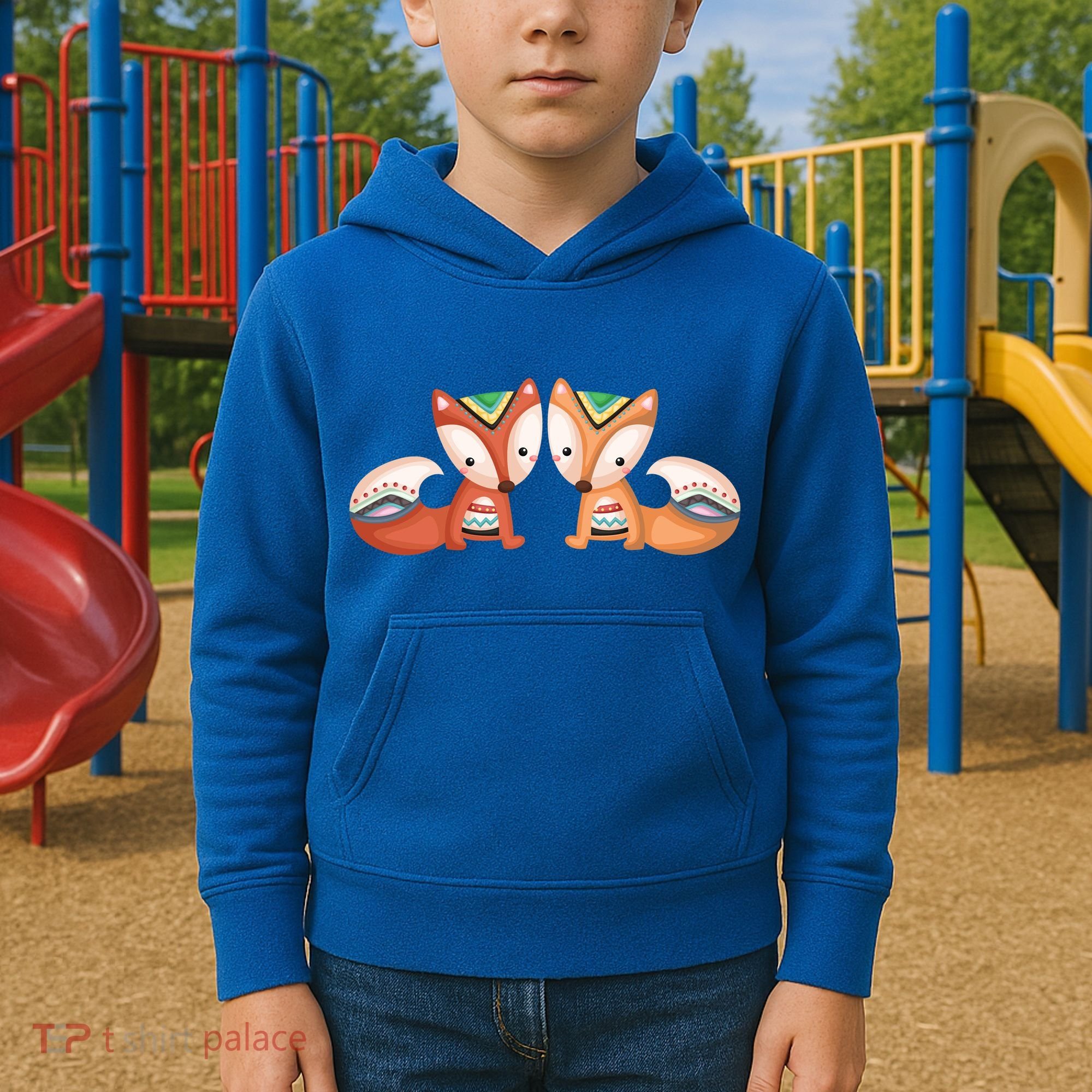 Tribal Foxes Kids Hoodie