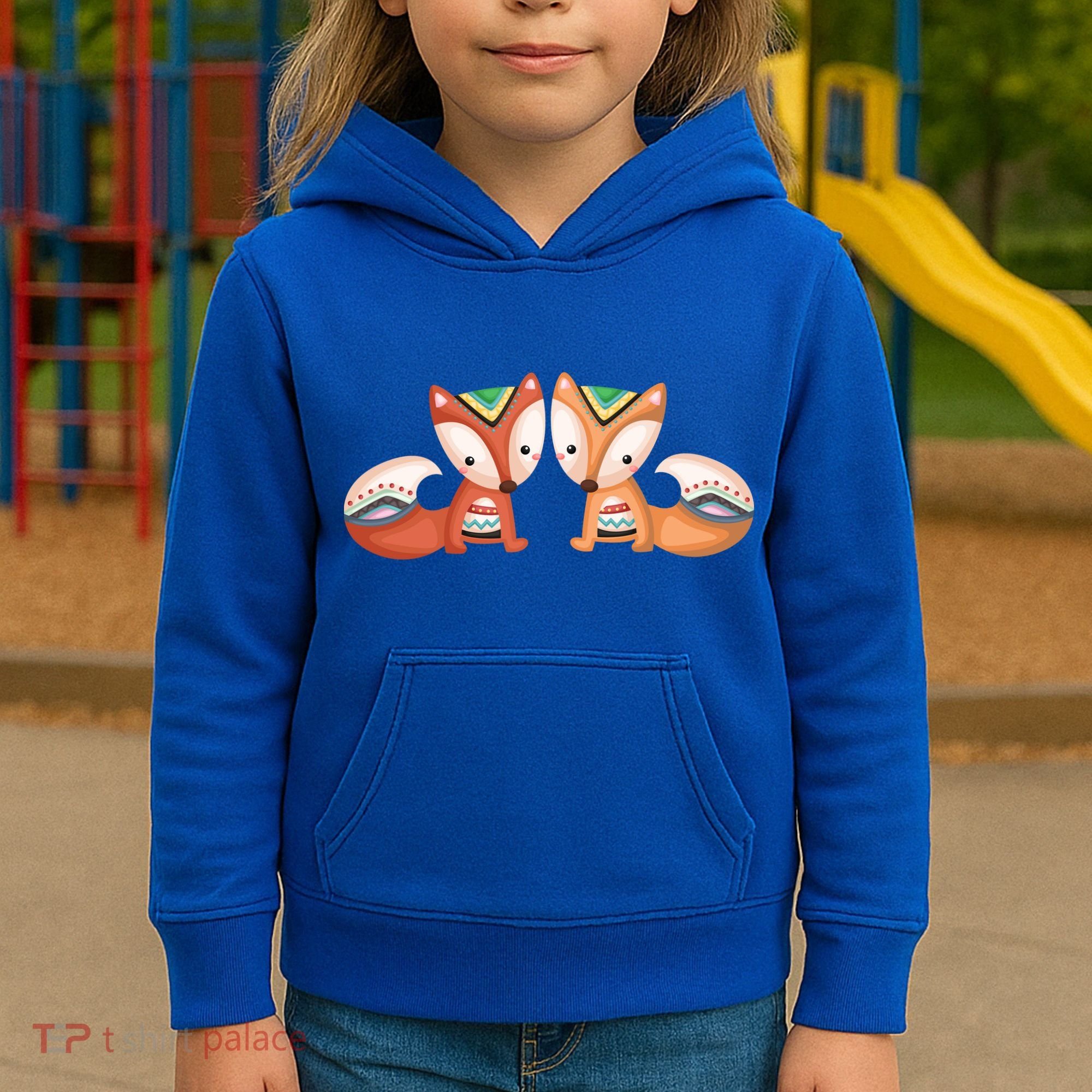 Tribal Foxes Kids Hoodie