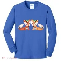 Tribal Foxes Kids Long Sleeve Shirt thumb 0