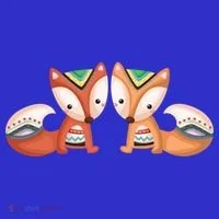 Tribal Foxes Kids T-Shirt thumb 4