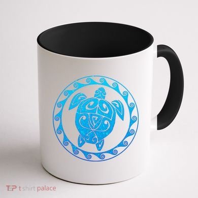 Tribal Sea Turtle Coffee Mug back