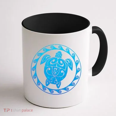 Tribal Sea Turtle Coffee Mug back