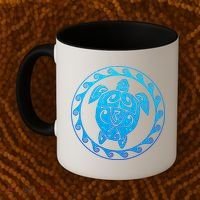 Tribal Sea Turtle Coffee Mug thumb 2
