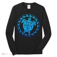 Tribal Sea Turtle Tall Long Sleeve Shirt thumb 0