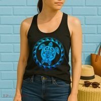 Tribal Sea Turtle Women's Tank Top thumb 2