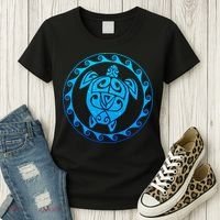 Tribal Sea Turtle Women's T-Shirt thumb 3