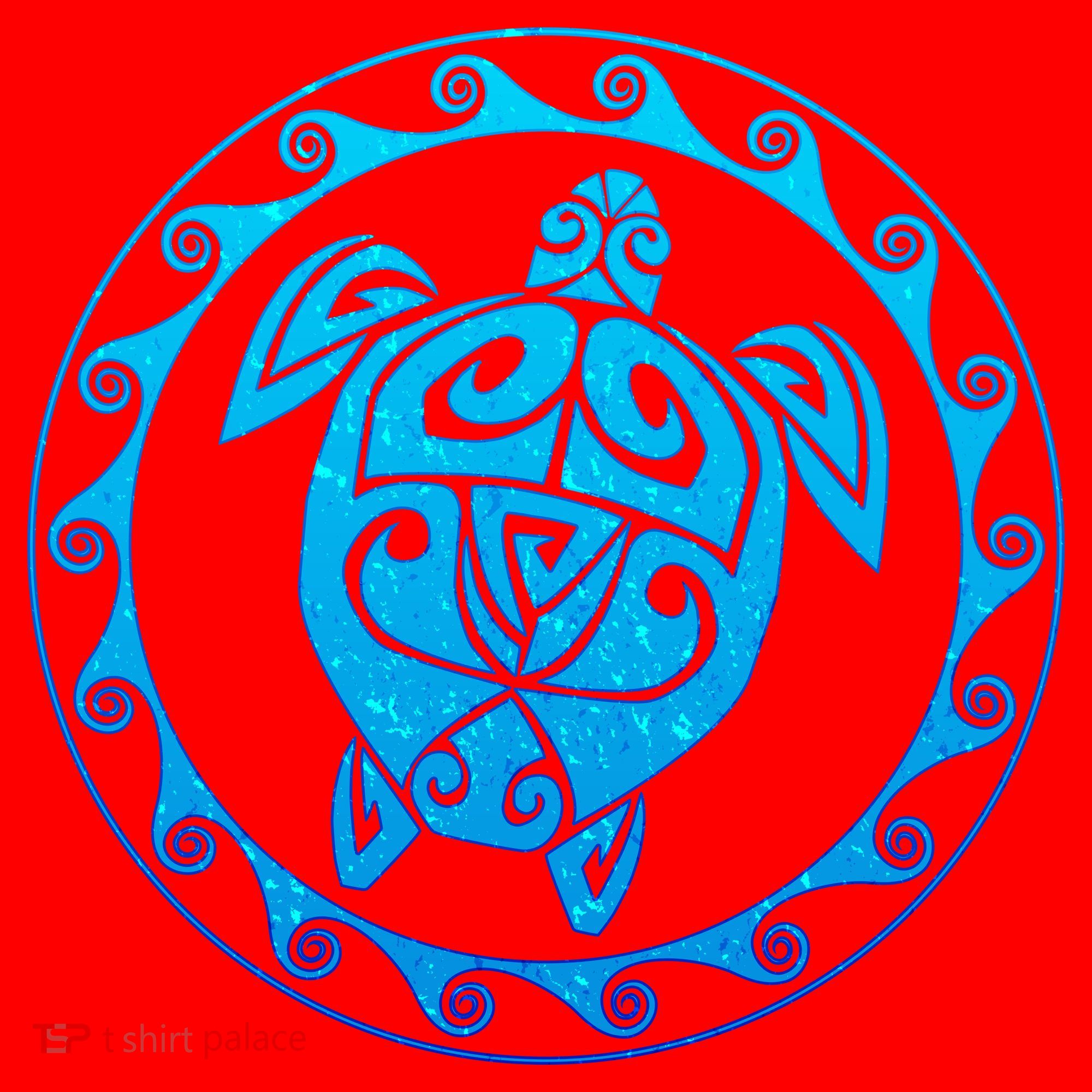 Tribal Sea Turtle Santa Hat