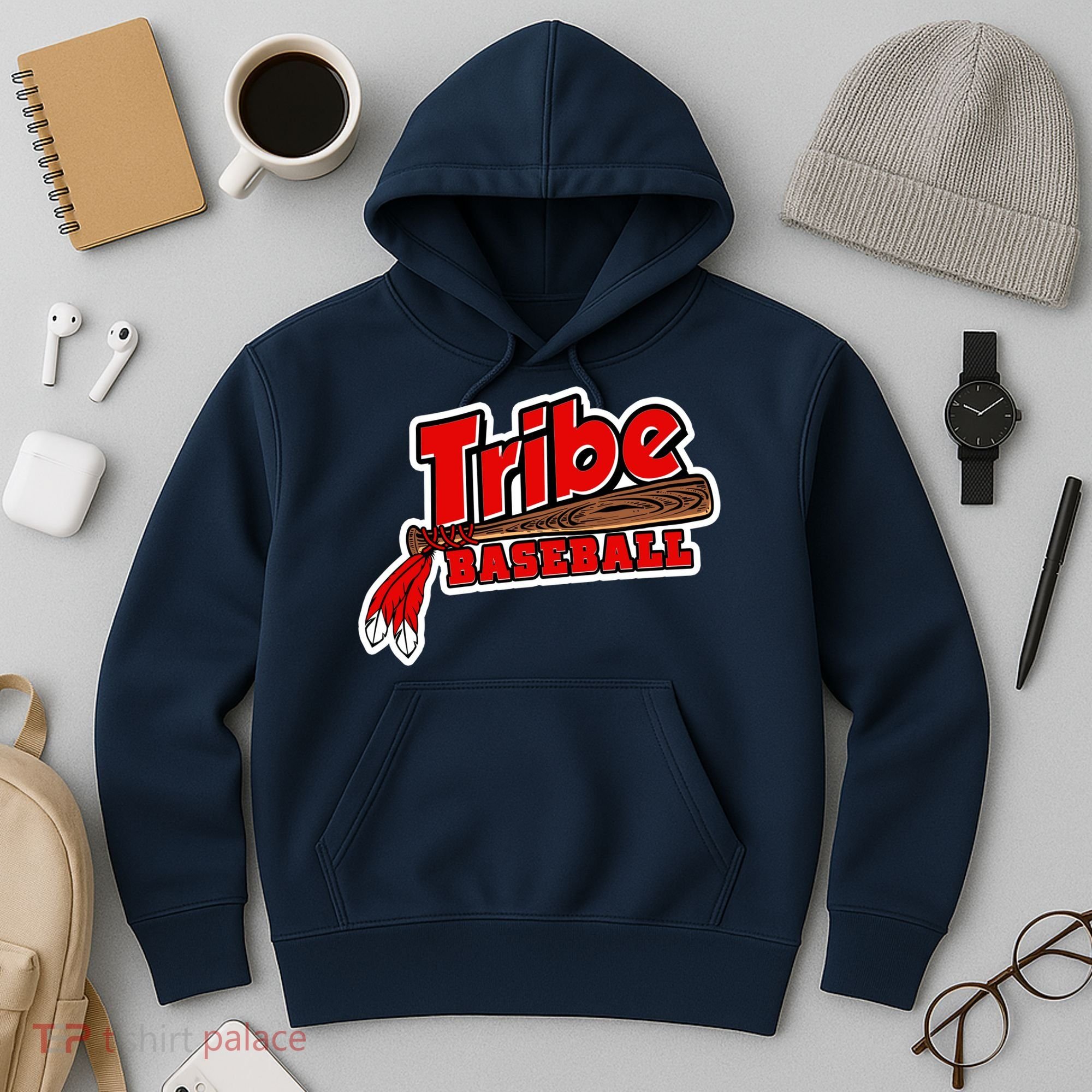 Tribe Baseball Sports Logo Hoodie