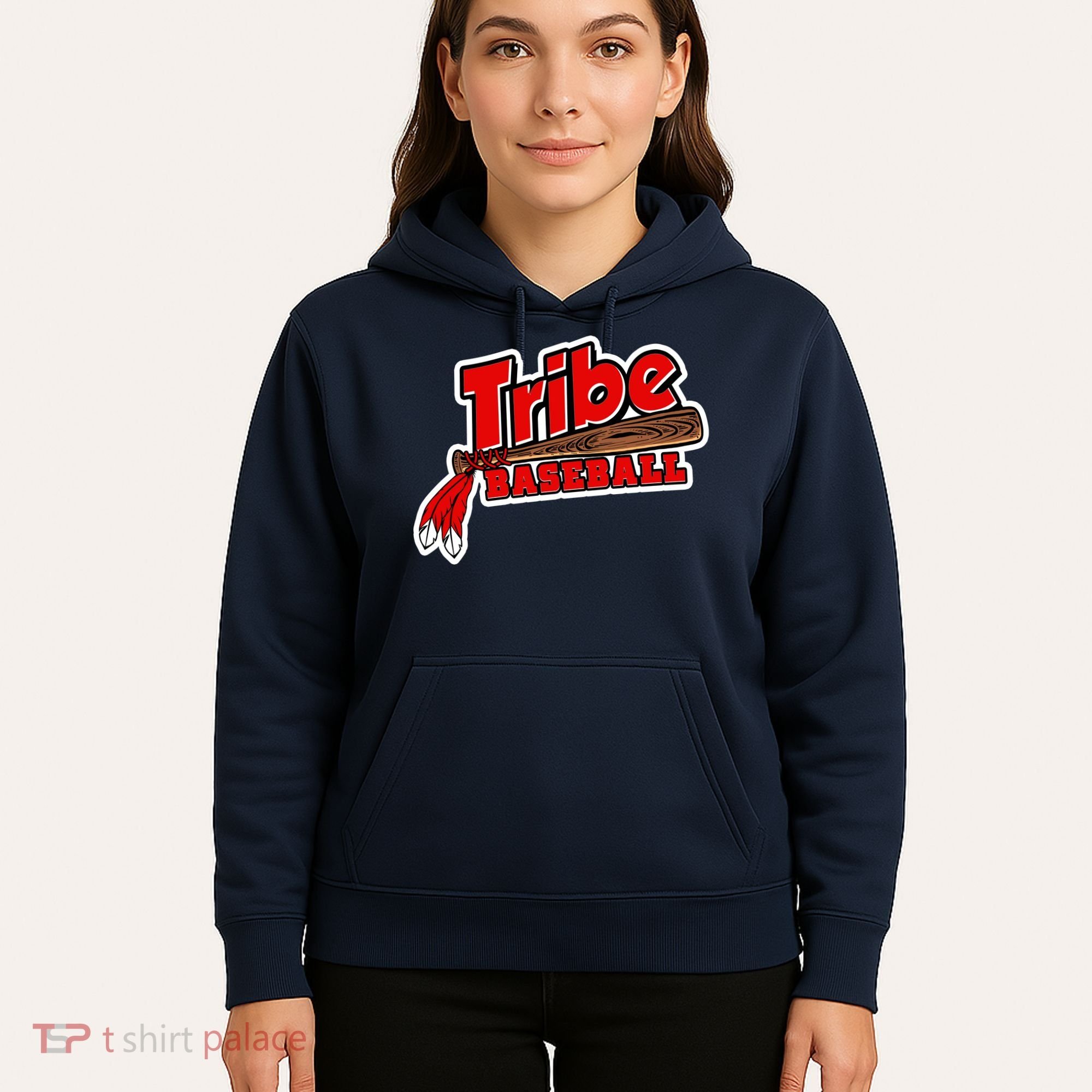 Tribe Baseball Sports Logo Hoodie