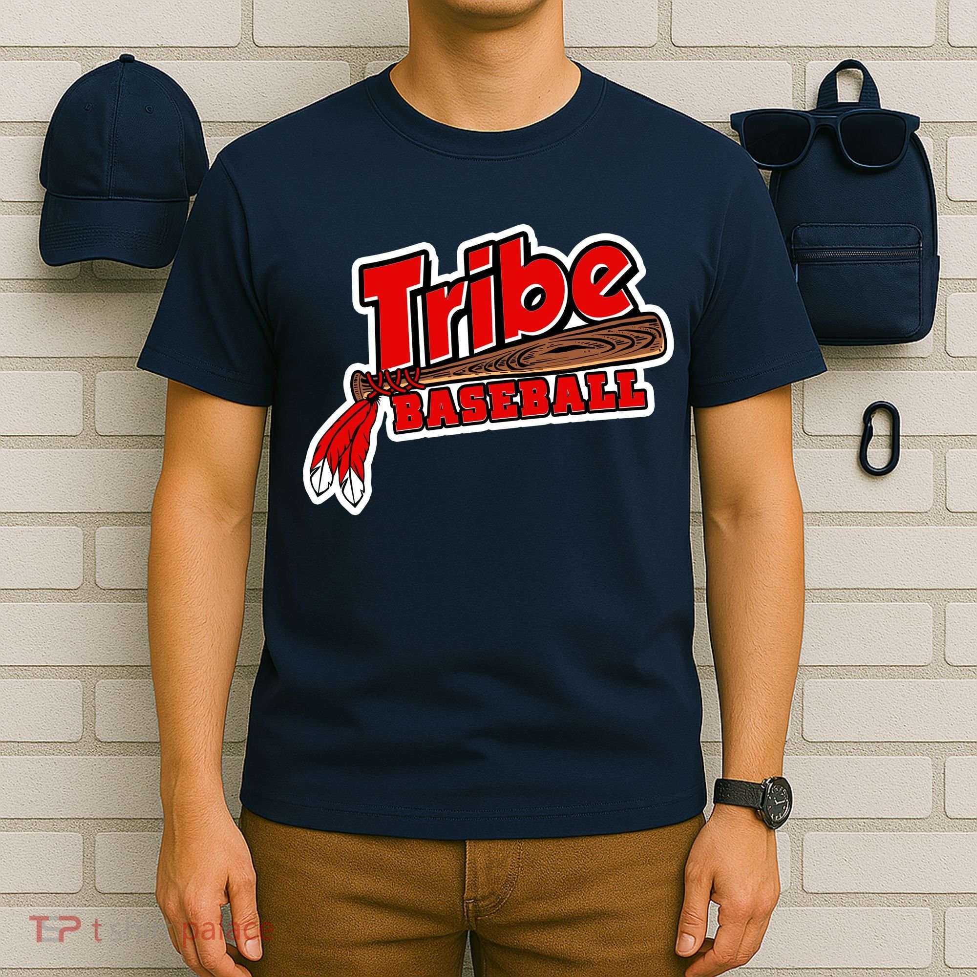 Tribe Baseball Sports Logo T-Shirt