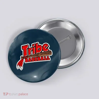 Tribe Baseball Sports Logo Button