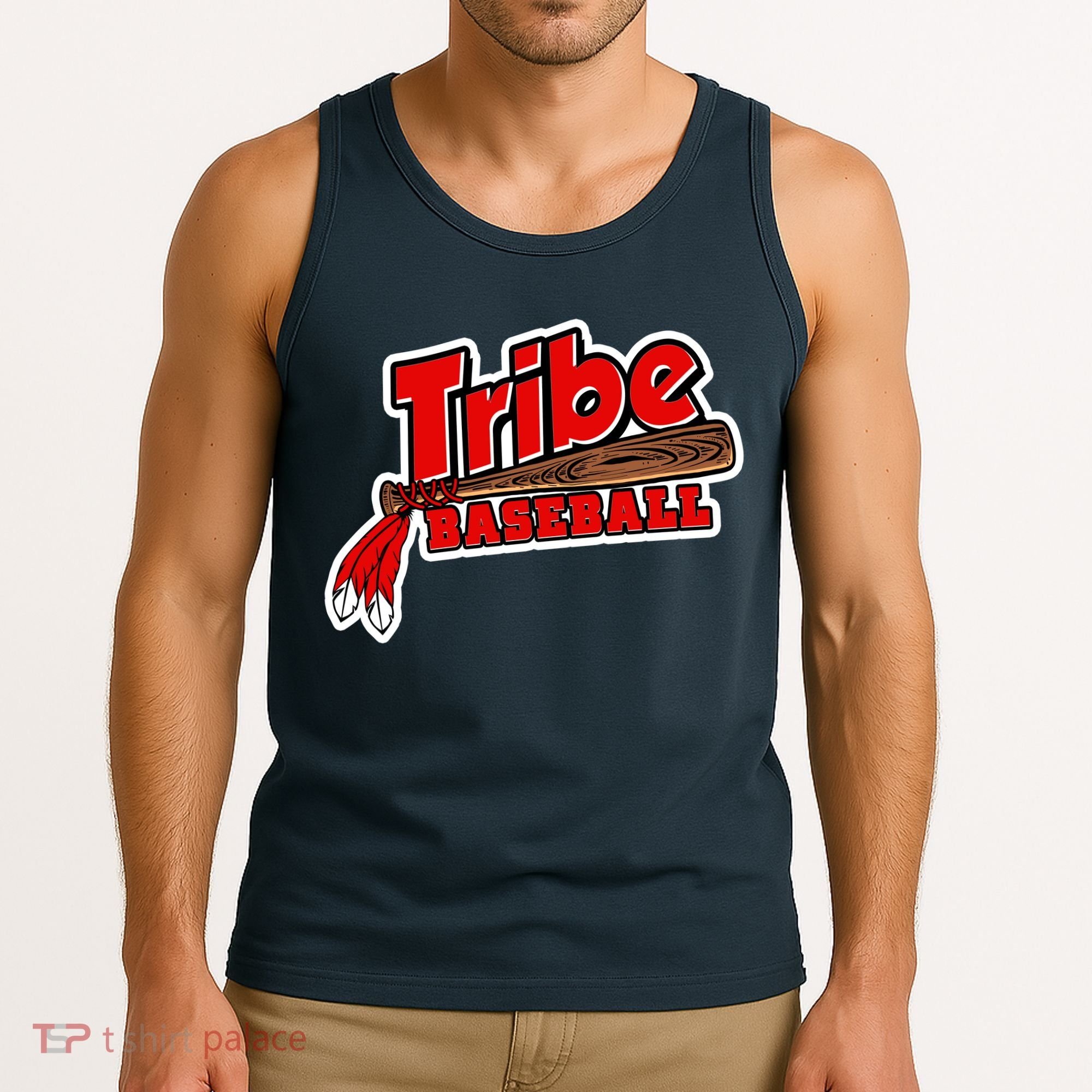 Tribe Baseball Sports Logo Tank Top