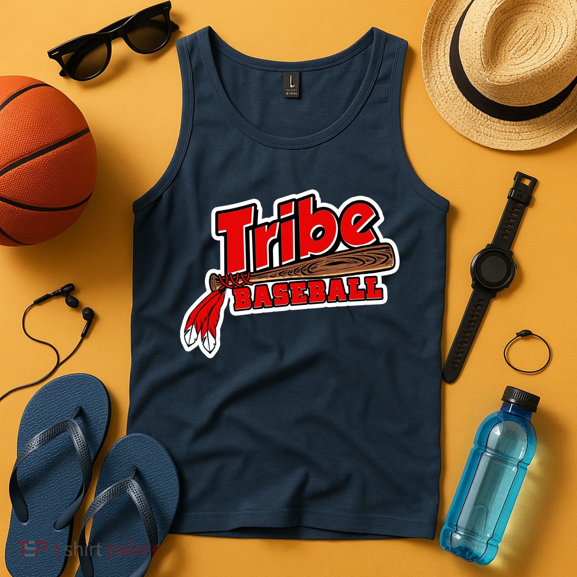 Tribe Baseball Sports Logo Tank Top