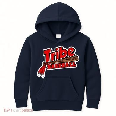 Tribe Baseball Sports Logo Kids Hoodie