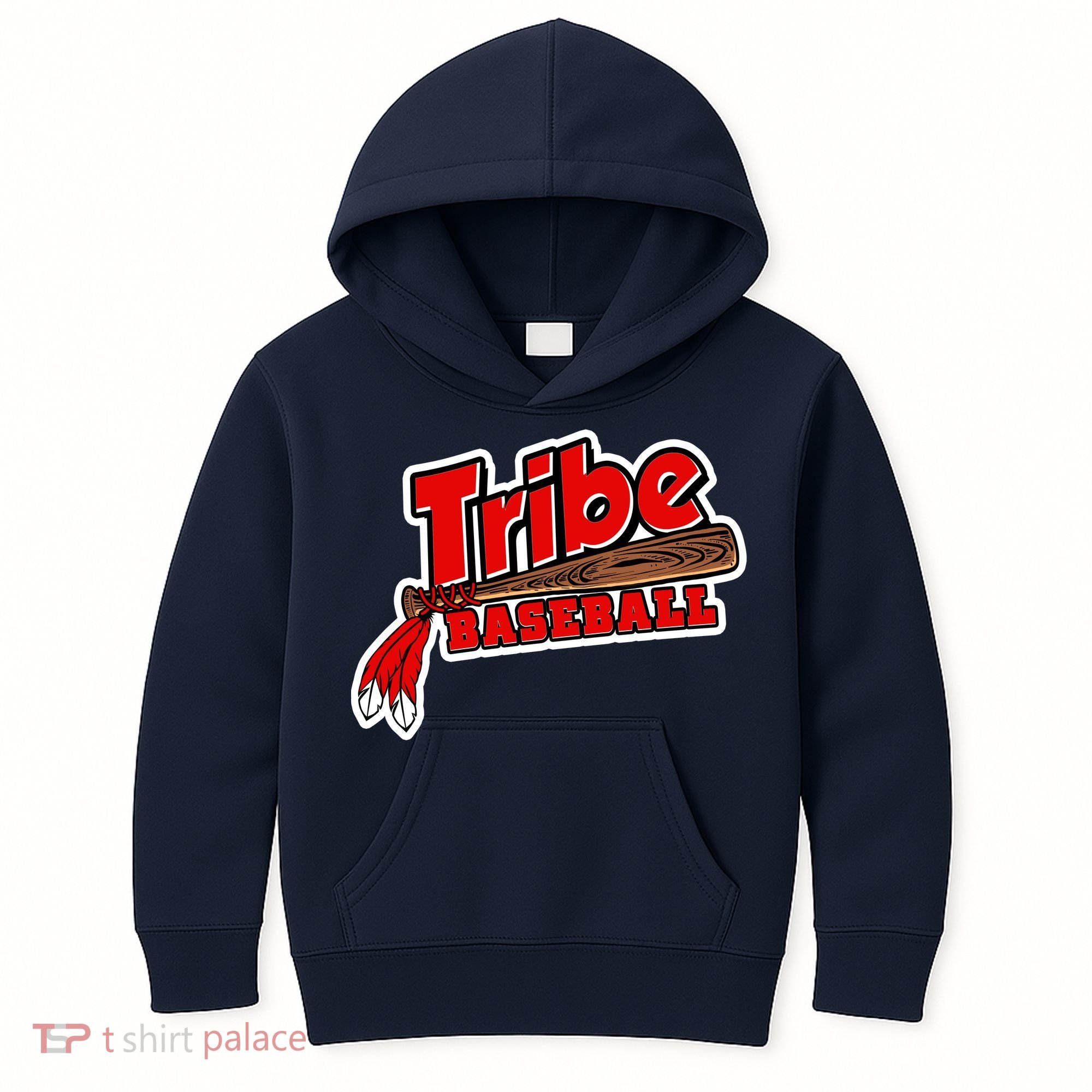 Tribe Baseball Sports Logo Kids Hoodie