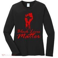 Tribute Black Lives Matter Fist Women's Long Sleeve Shirt thumb 0