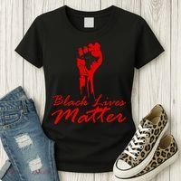 Tribute Black Lives Matter Fist Women's T-Shirt thumb 3