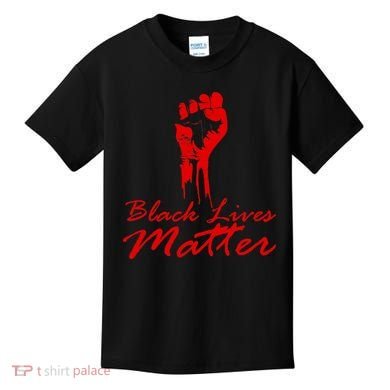 Tribute Black Lives Matter Fist Kids T-Shirt