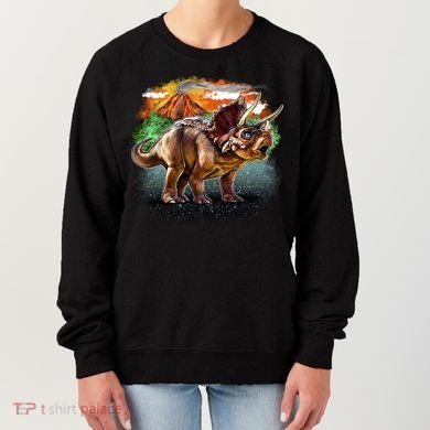 Triceratops Volcano Women's Sweatshirt